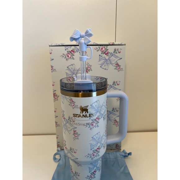 New! Stanley x LoveShackFancy Tumbler 40oz - Pastel Blue - Picture 2 of 6
